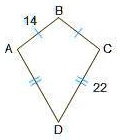 Figure ABCD is a kite. Kite ABCD is shown. Sides AB and BC are ...