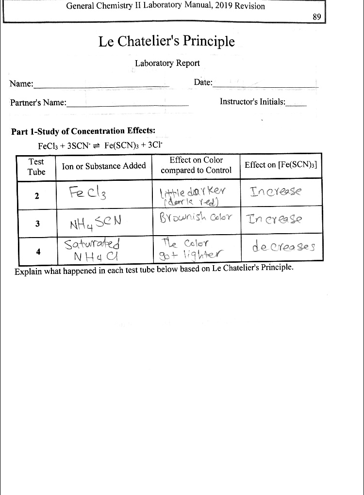SOLVED Text General Chemistry II Laboratory Manual, 2019 Revision Le