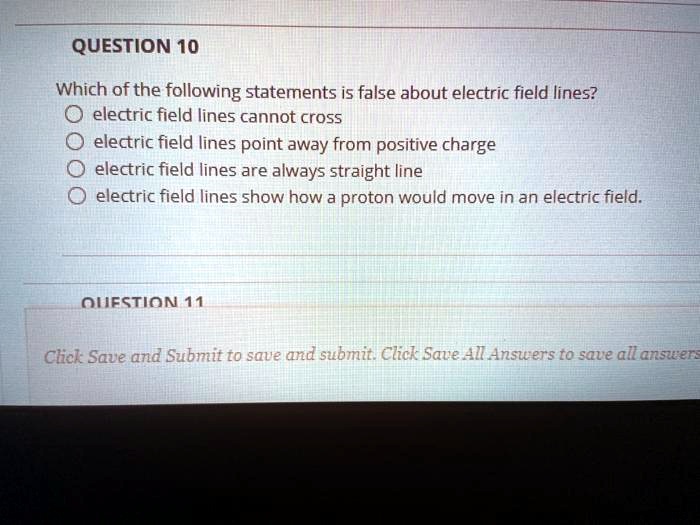 Which of the following statements is false about electric field lines ...