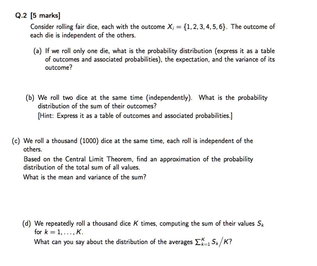 probability - What is the average of rolling two dice and only