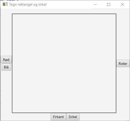 Tegn rektangel og sirkel Rød Blå Roter Firkant Sirkel