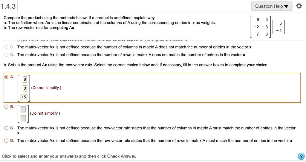 SOLVED Compute the product using the methods below If the