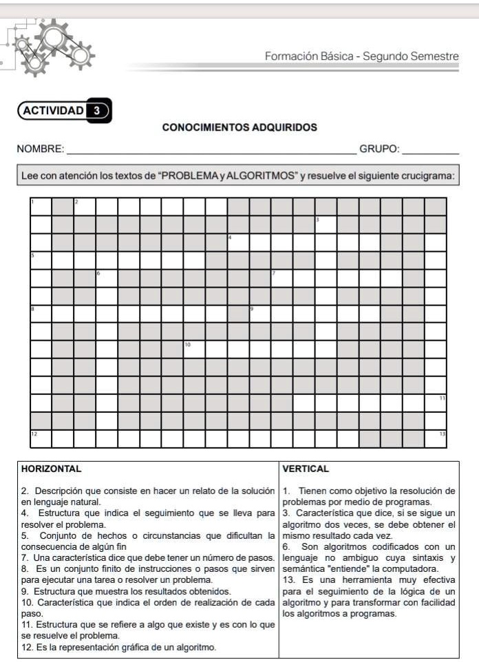 estructura de texto de solución de problema