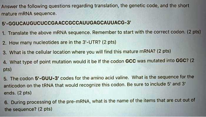 SOLVED:Answer the following questions regarding translation, the ...