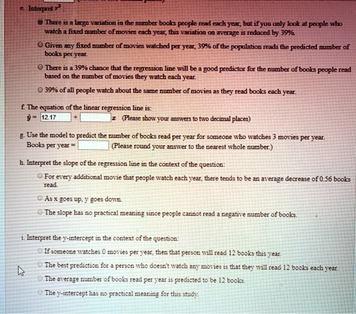 Solved Hequen Taere Ialge Vanation In The Nnber Books Pcople Iead Eachyer But Ifyou Only Kok D Peqpk Wto Walch Fied Number Ofmovics Each Yeat This Variation On Average Is Rednced By 39