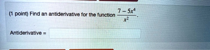 point find an antiderivative for the function 1sxt antiderivative 12573