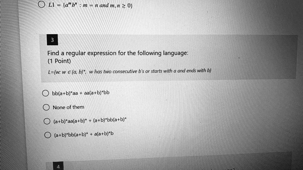 SOLVED: 0uupuuup=I7 3 Find A Regular Expression For The Following ...