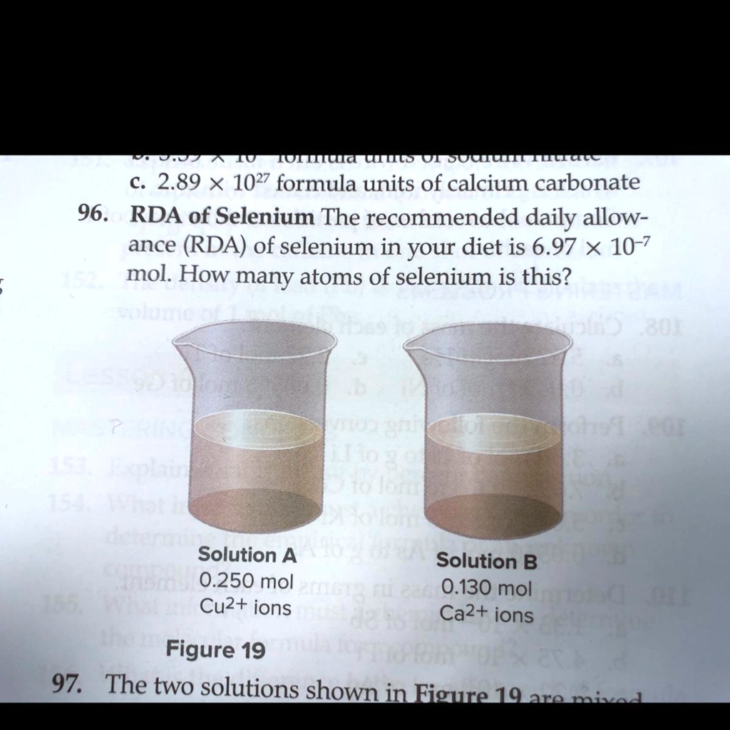 The daily allowance (RDA) of selenium in your diet is 6.97