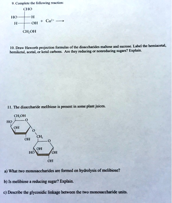 SOLVED: Complete the following reaction: CHO + Cu' + OH + CH3OH Draw