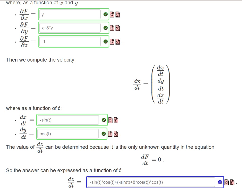 Where, as a function of x and y: • ?F/?x = y • ?F/?y