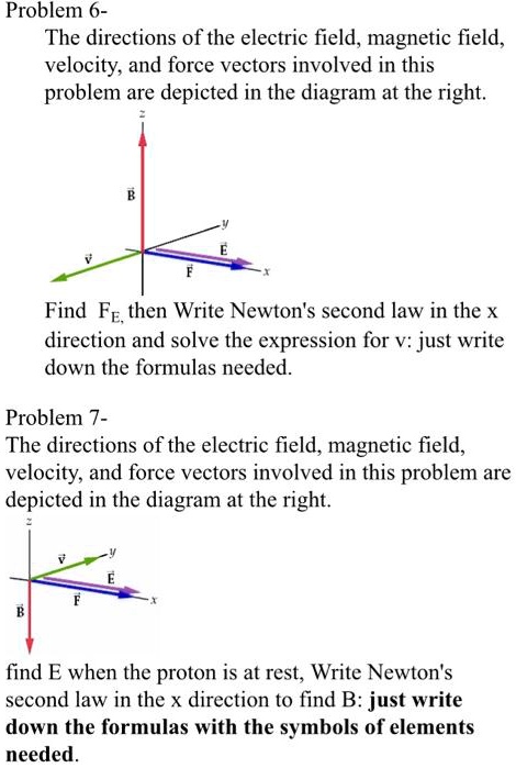 SOLVED:Problem 6- The directions of the electric field, magnetic field ...