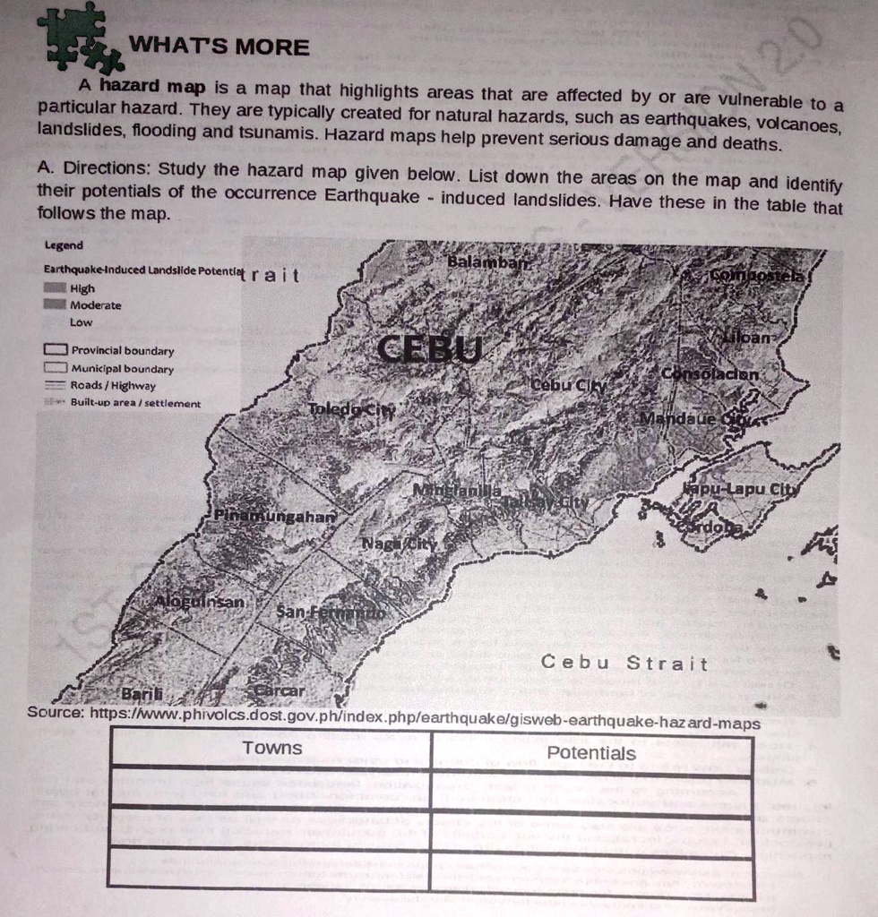 Tsunami damage map