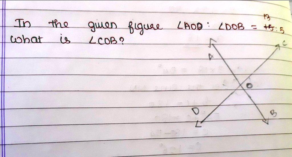 find the measure of angle aod from the given figure