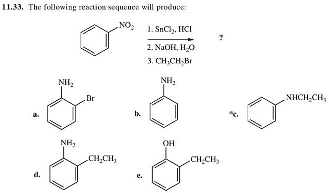 11.33. The following reaction sequence will produce NO 1. SnCl2, HCl 2 ...