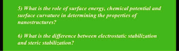 5 what is the role of surface energy chemical potential and surface ...
