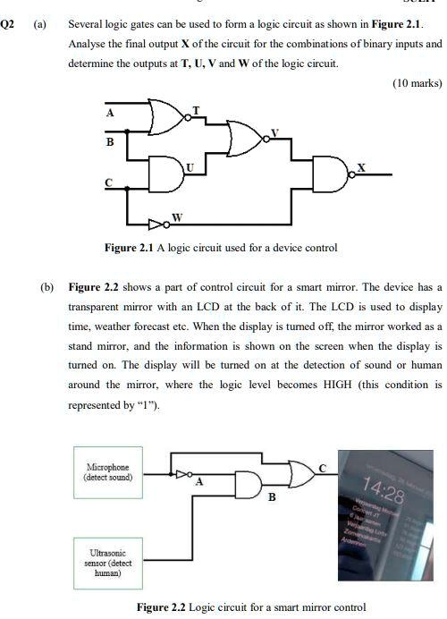 SOLVED: Several logic gates can be used to form the logic circuit shown ...