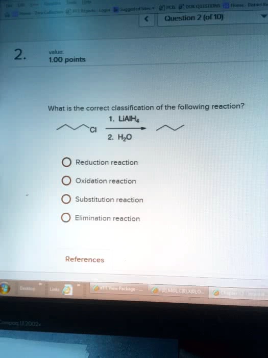 SOLVED ' Chemistry Help! What is the correct classification of the