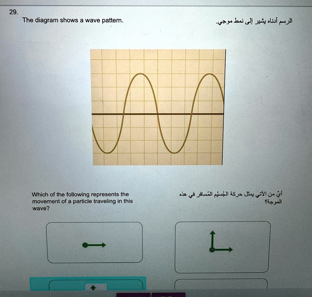 29. The diagram shows a wave pattern. Which of the following represents ...