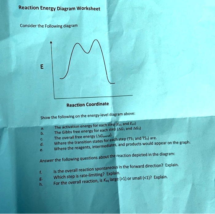 reaction energy diagram worksheet consider the following diagram ...