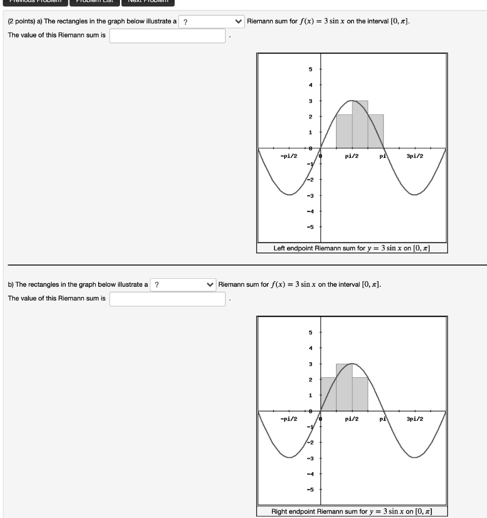 SOLVED:2 points) a) The rectangles in the graph below illustrate ...