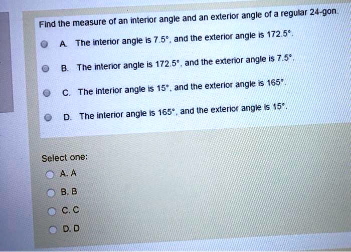 SOLVED Interior Angle And An Exterior Angle Of A Regular 24 Gon Find   0ec3df32d6644386a8f11cdc18d7c12e 