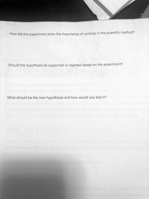 SOLVED: How did this experiment show the importance of controls in the ...