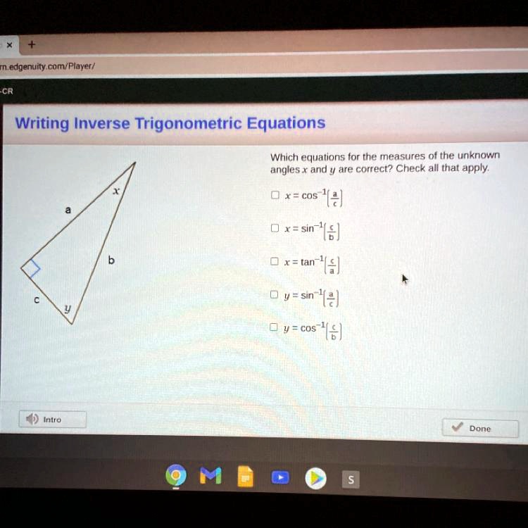 trigonometric ratios assignment edgenuity answers