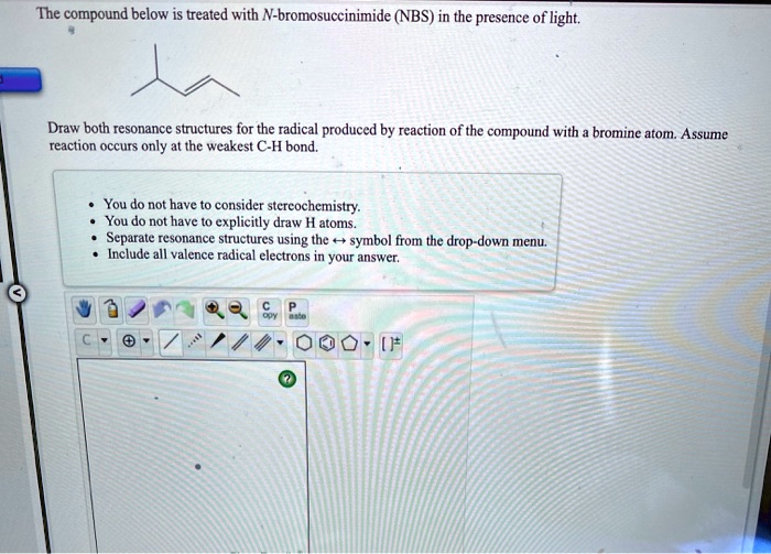 SOLVED The compound below is treated with Nbromosuccinimide (NBS) in