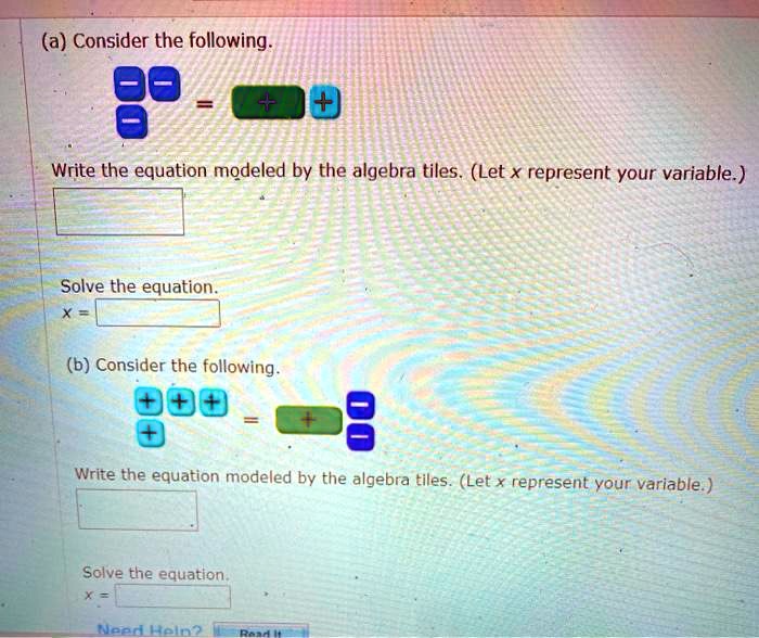 write and solve the equation modeled below Solved for exercises 22-25 ...