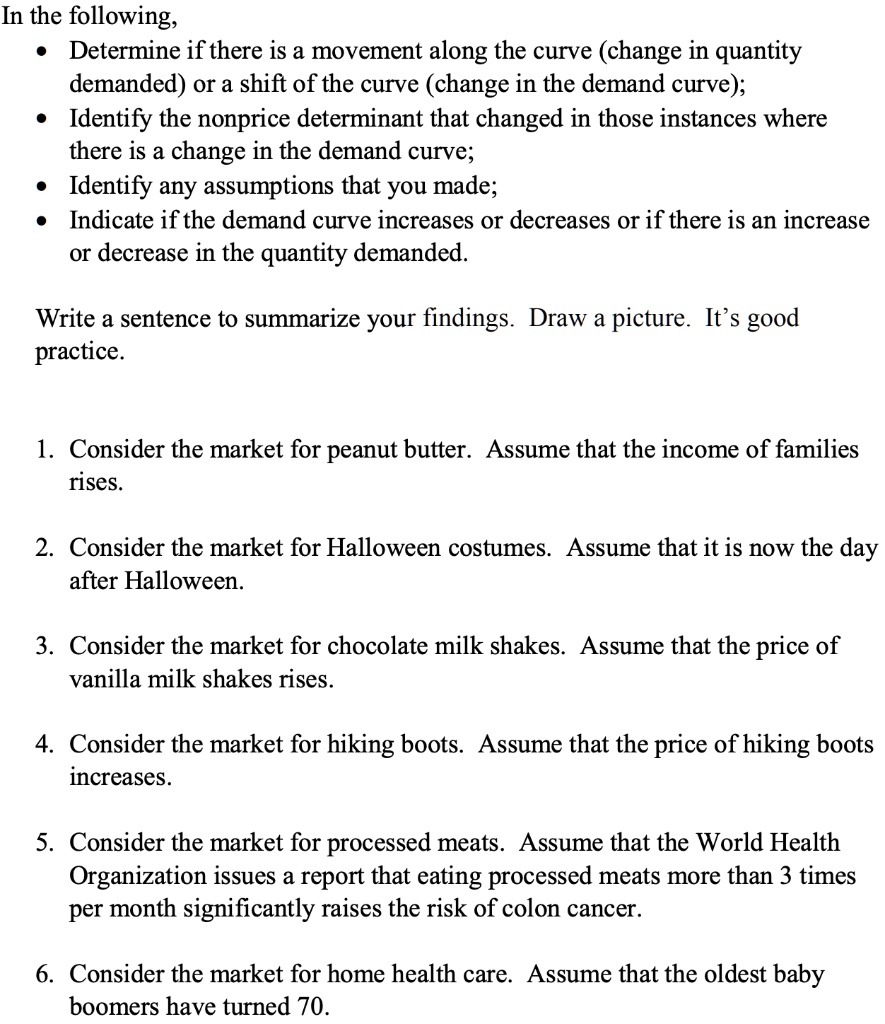 SOLVED: In the following. Determine if there is a movement along the ...