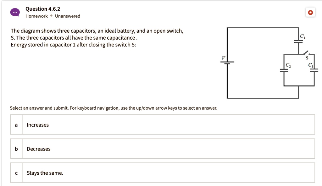 SOLVED Question 4.6.2 Homework Unanswered The diagram shows three