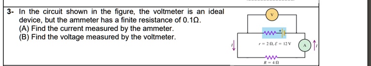 in the circuit shown in the figure the voltmeter is an ideal device but ...