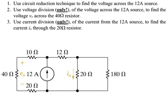 VIDEO solution: 1. Use circuit reduction technique to find the voltage ...