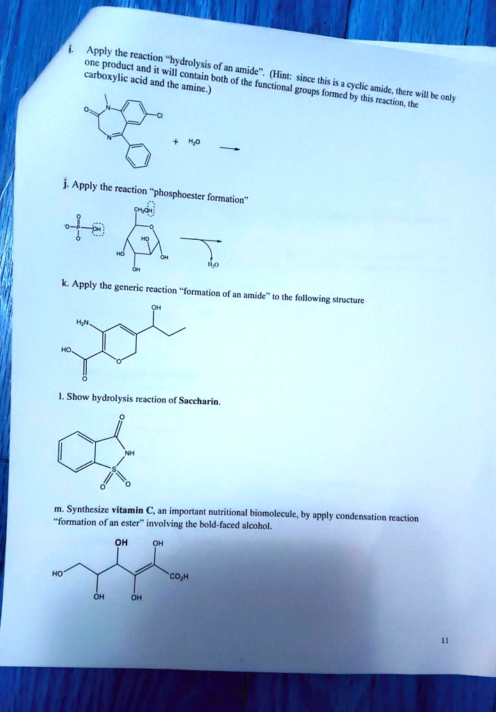SOLVED Apply the reaction one product and it will hydrolysis contain of an amide" . carboxylic