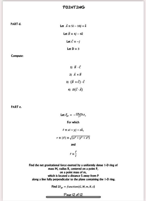 Solved Pointing Part D Lat 42 5i 10j A Let 6 4 4 Let A J Let D 3 Compute 6 4 B B C A