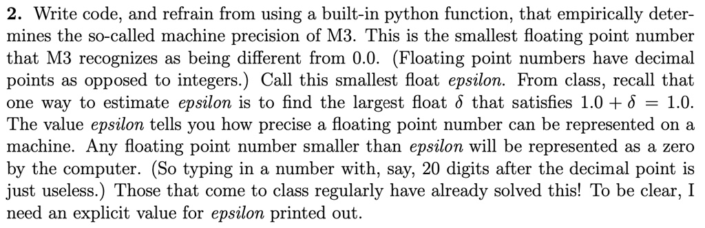 2 write code and refrain from using a built in python function that ...