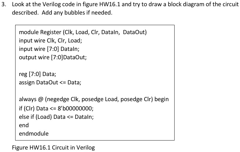 Please draw the block diagram of the circuit described! Do not just ...