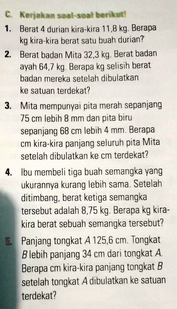 SOLVED: Tlong Di Jawab Ya Kakak Aku Bingung C Aerianan Soal-soatbankuy ...