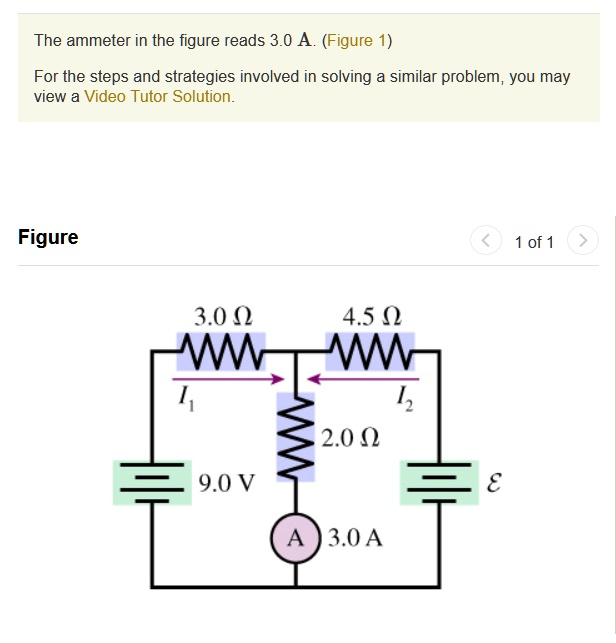 The ammeter in the figure reads 30 a figure 1 for the steps...