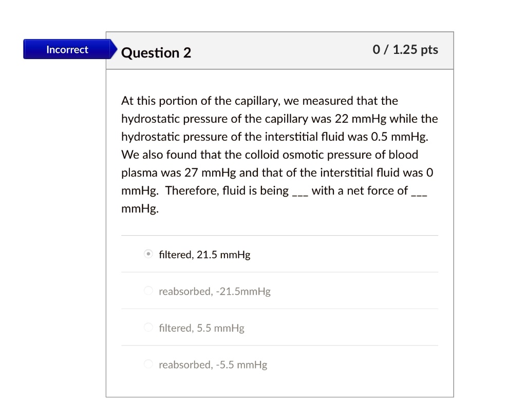 SOLVED At this portion of the capillary, we measured that the