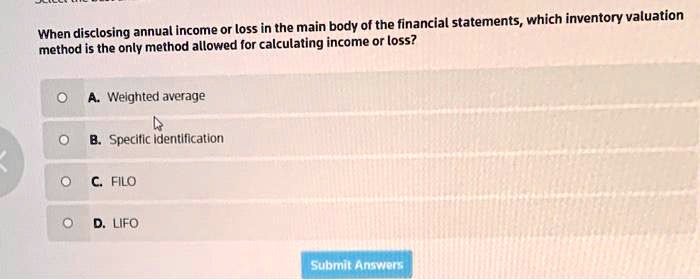 SOLVED: or loss in the main body of the financial statements, which ...