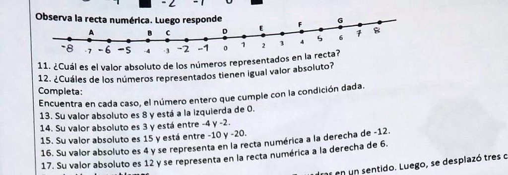 SOLVED: AYUDAAAAAAAAAAAAAAA :(((( Observa La Recta Numérica. Luego ...