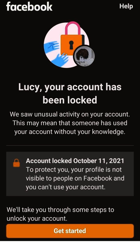 Pano 'to gagi huhu dalawang acc na yung na-lock :( Facebook Help Lucy