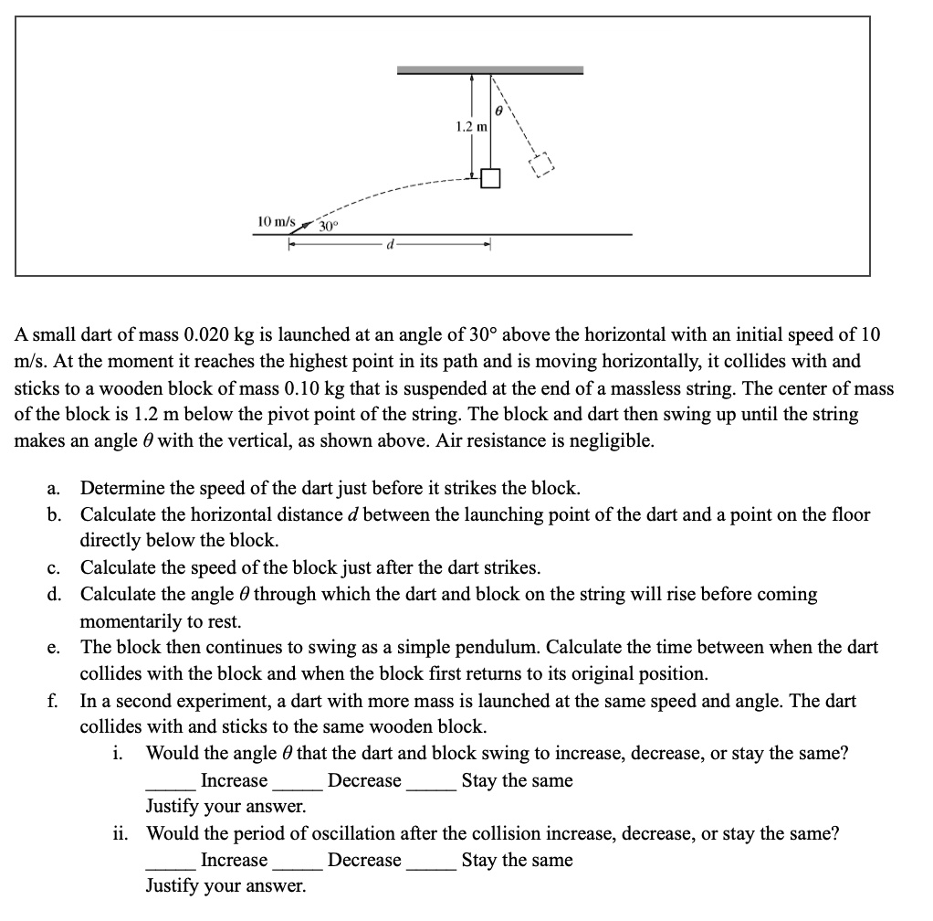 i0 ms 30 a small dart of mass 0020 kg is launched at an angle of 308