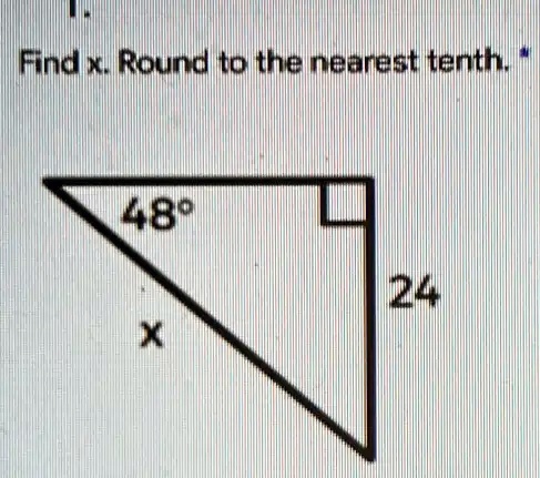Find x. Round to the nearest tenth.
