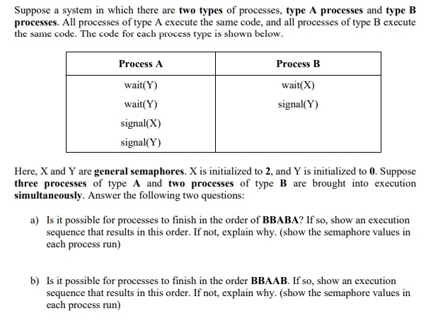 SOLVED: Operating Systems Suppose a system in which there are two types ...