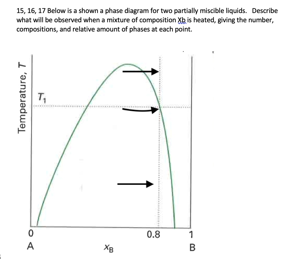 SOLVED: Below Is A Shown A Phase Diagram For Two Partially Miscible ...