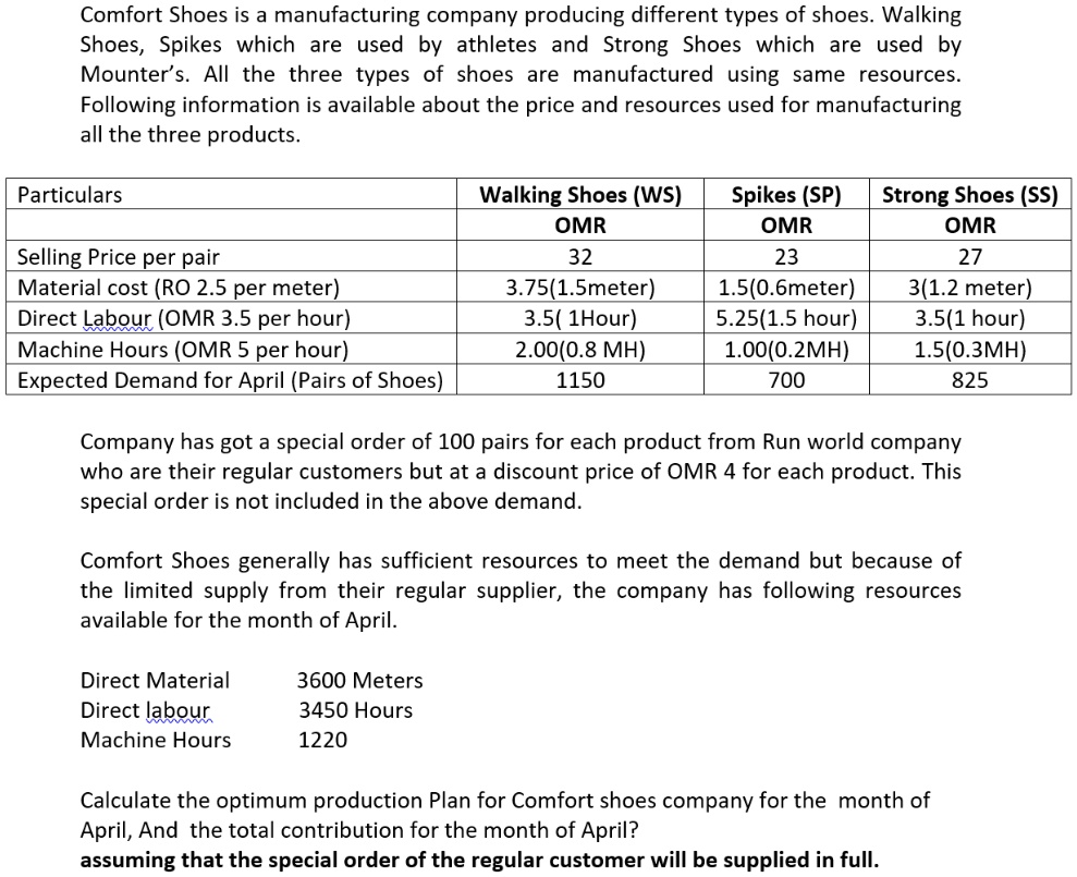 solved-comfort-shoes-is-a-manufacturing-company-producing-different