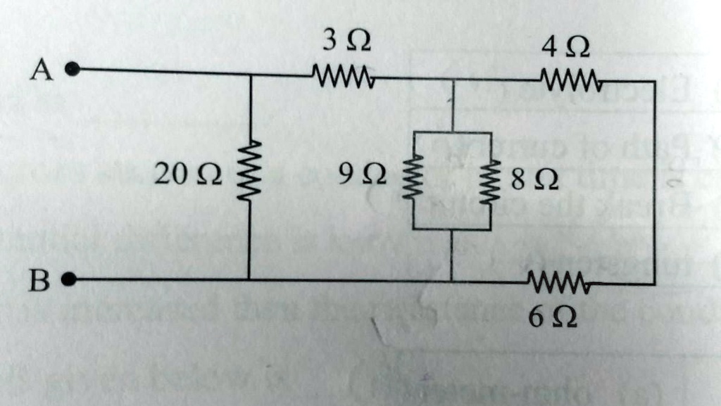 SOLVED: Determine the equivalent resistance between two points A and B ...