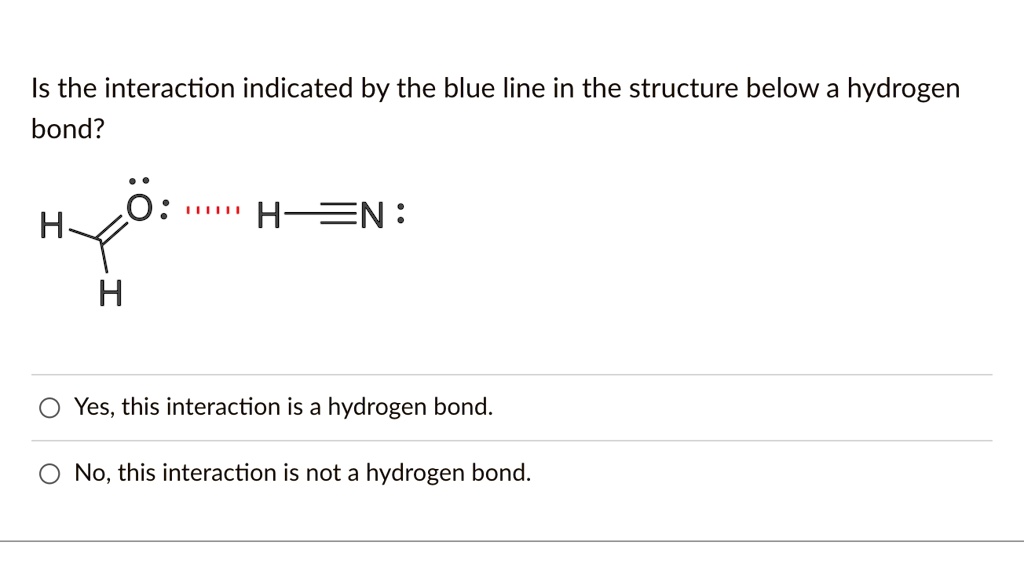 is the interaction indicated by the blue line in the structure below a ...